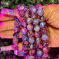 Pulsera con cuentas| morado real