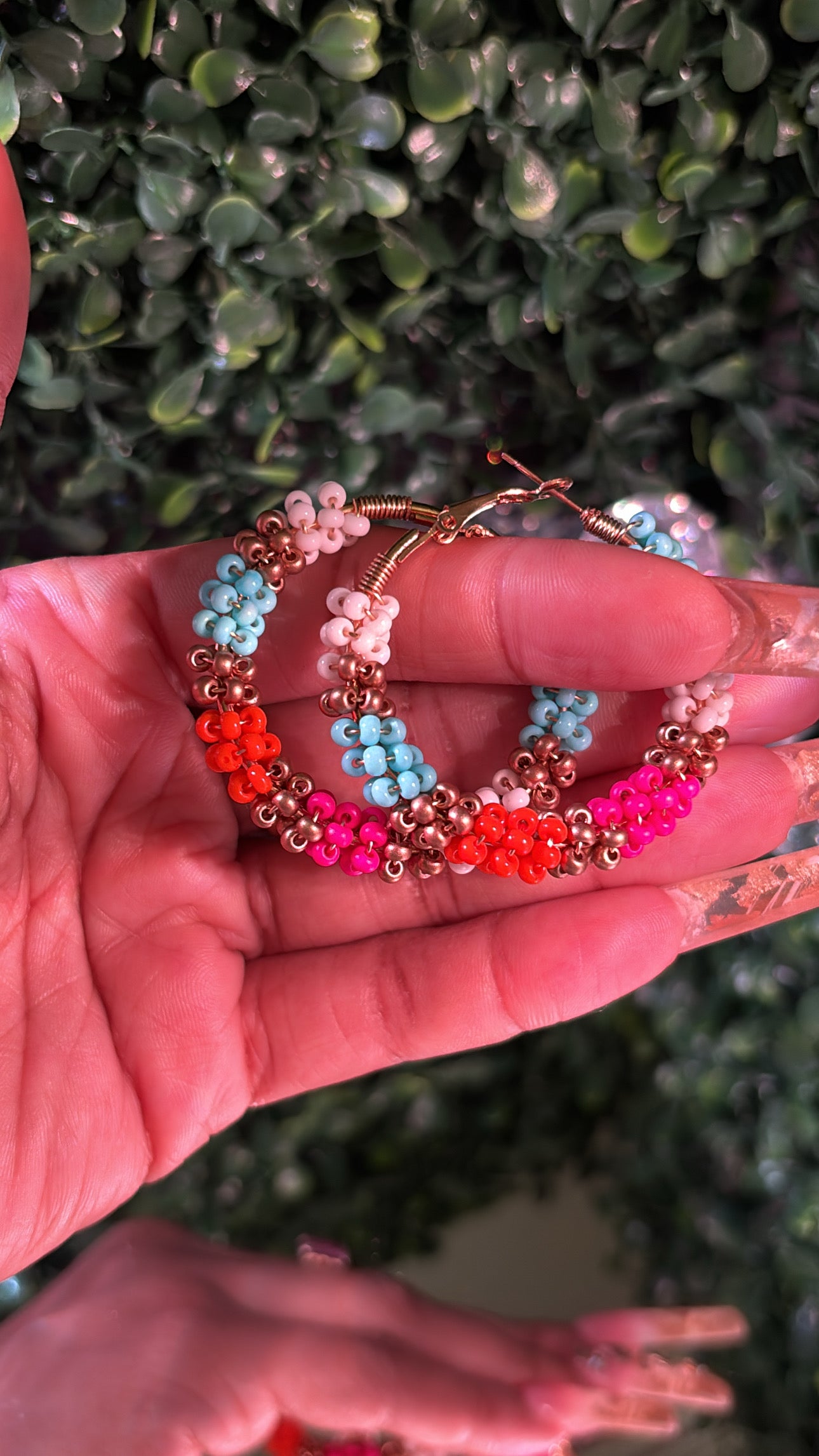 Earrings | Beaded Hoop Earrings