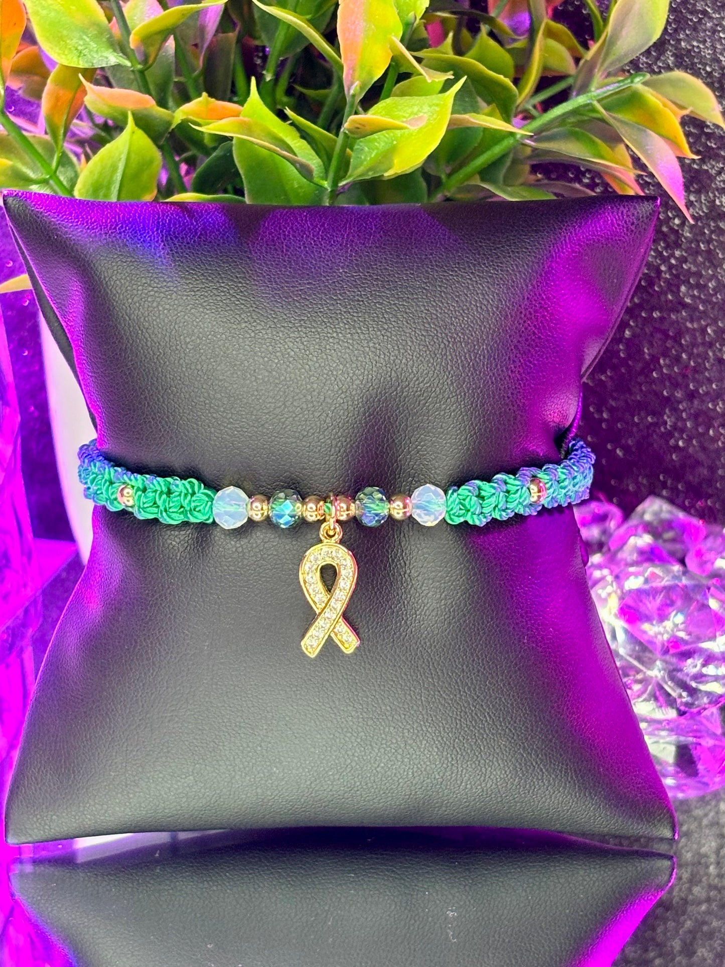 Macrame | Ovarian Cancer Awareness Bracelet