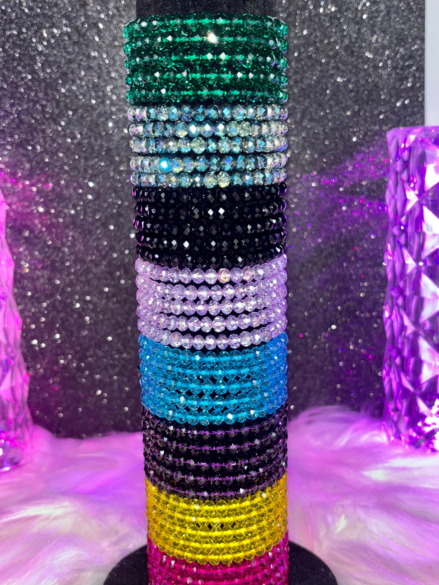 Pulsera con cuentas ajustable Rainbow Rock Candy (1 pieza)