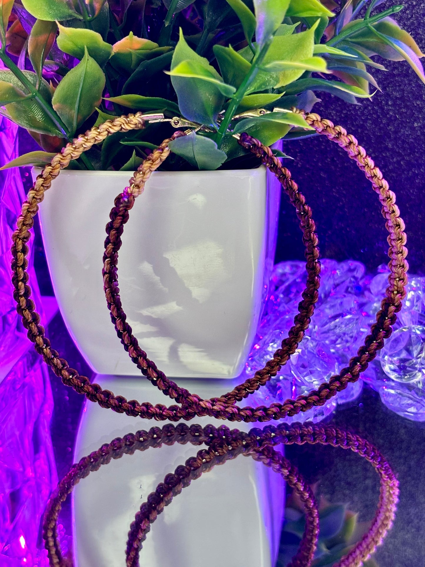 Custom | Macrame Hoop Earrings (1 Pair)