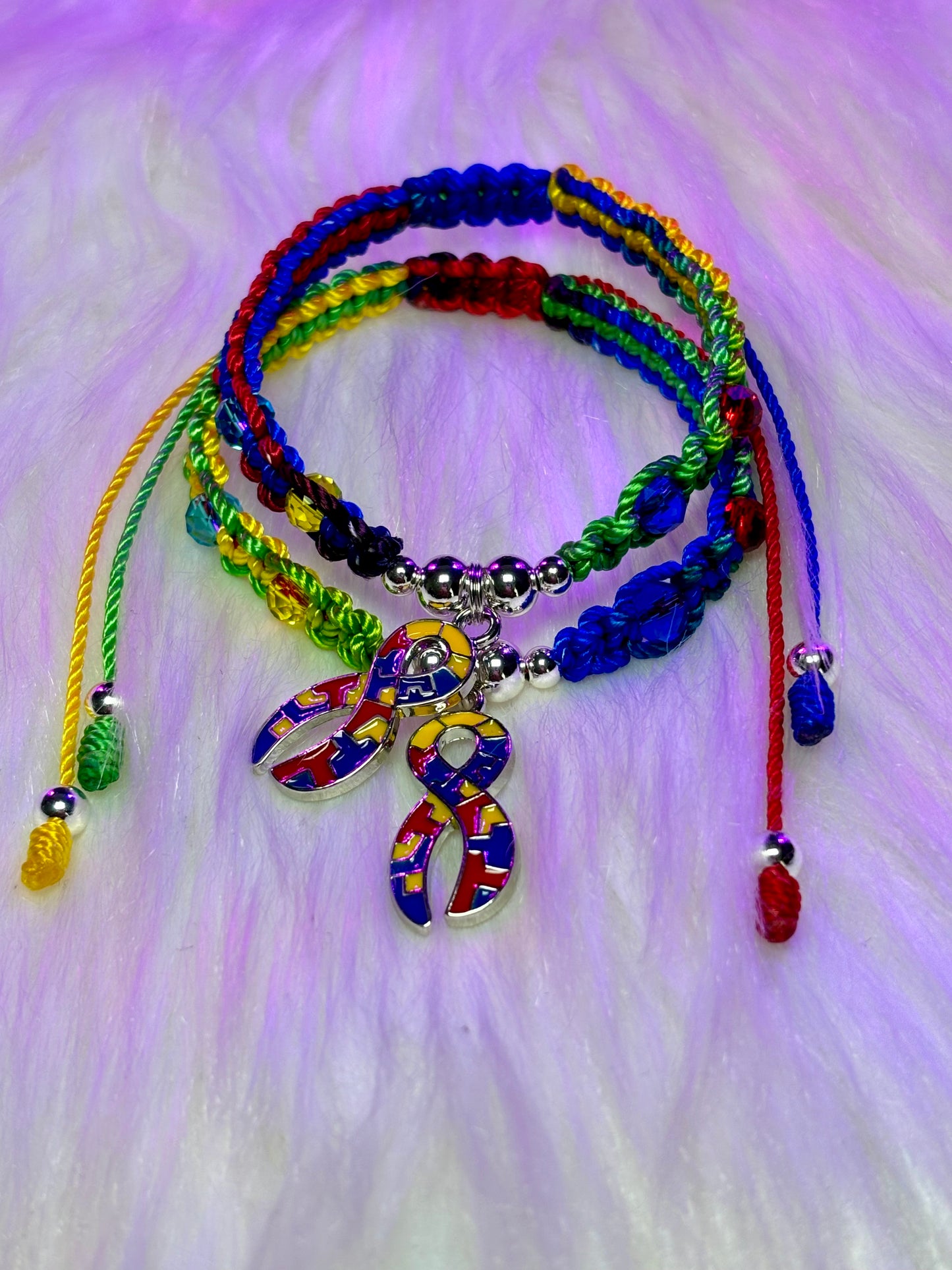 Macrame Autism Awareness Bracelet (1pc)