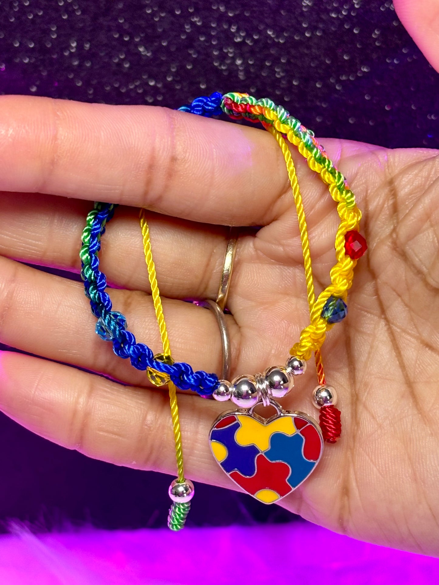 Pulsera de concientización sobre el autismo de Macrame (1 ud.)