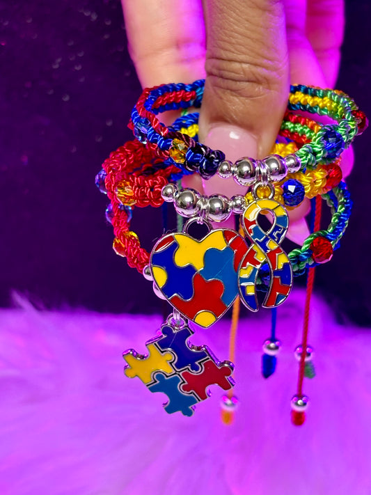 Pulsera de concientización sobre el autismo de Macrame (1 ud.)