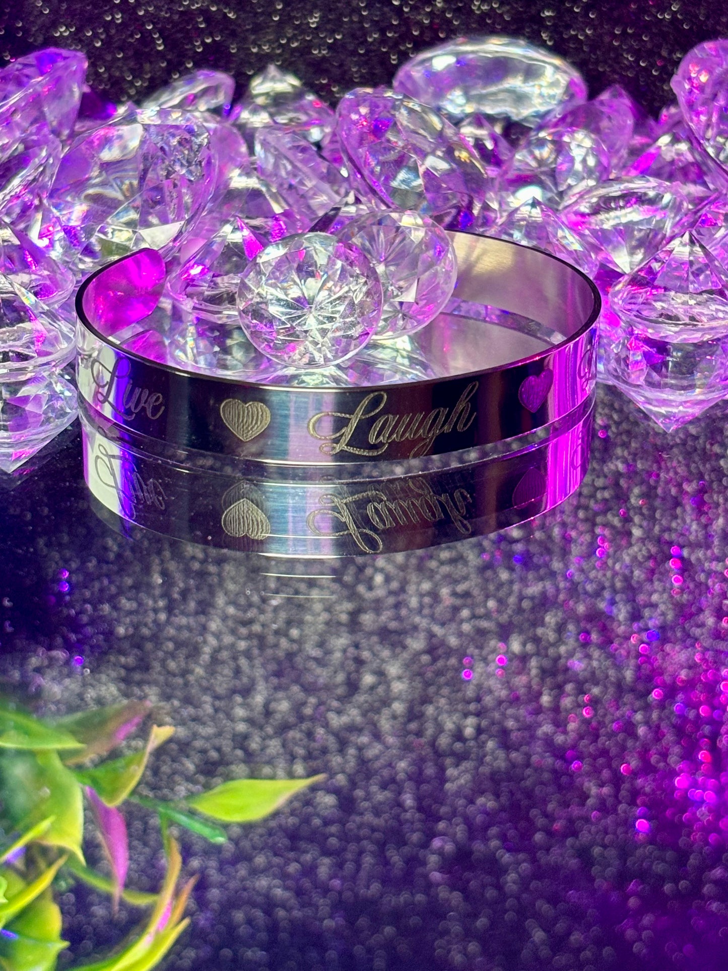 Engrave | Live Laugh Love Cuff Bracelet