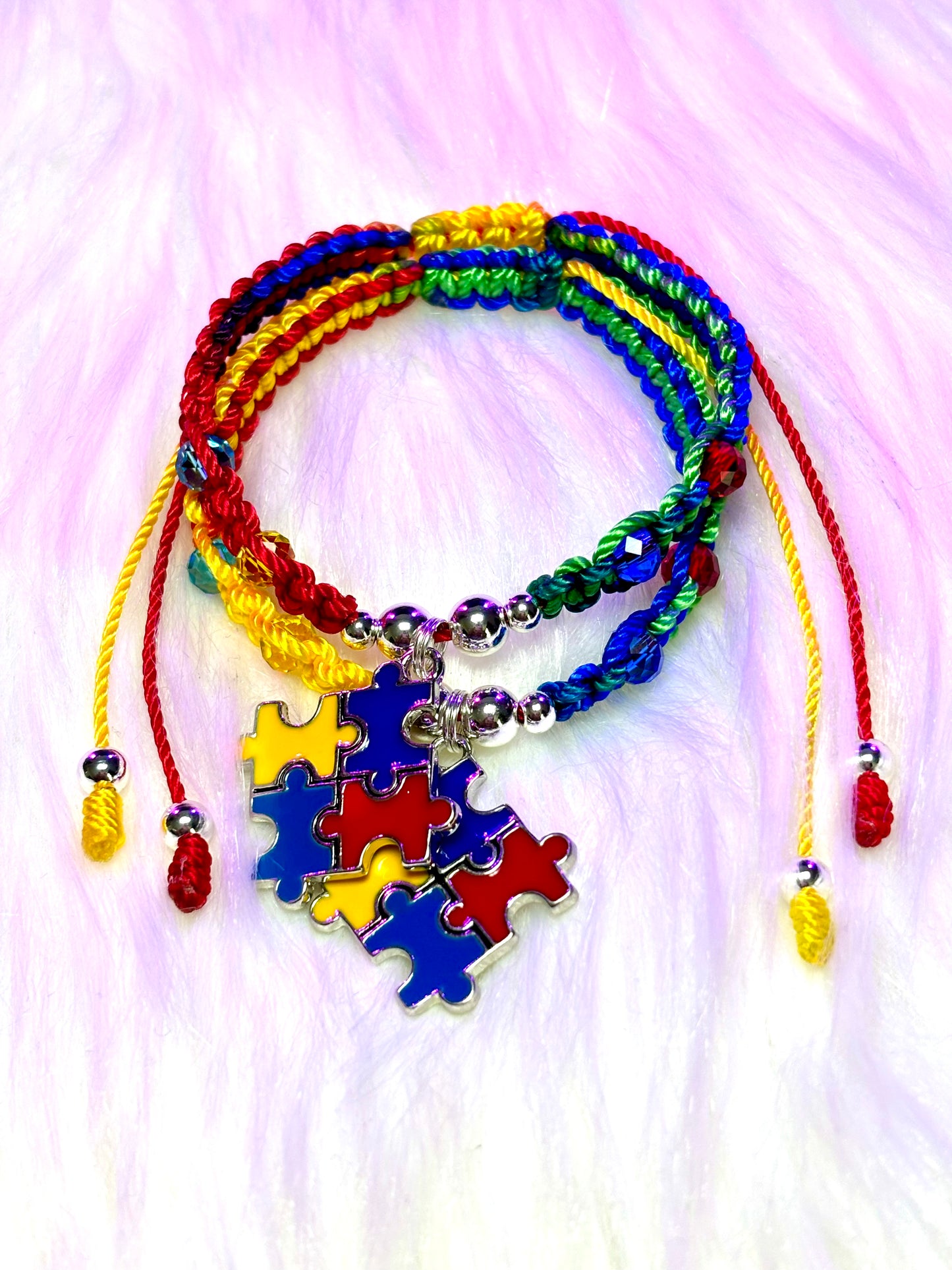 Pulsera de concientización sobre el autismo de Macrame (1 ud.)