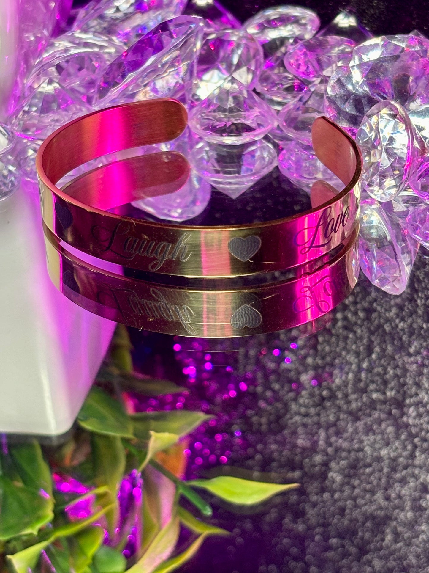 Engrave | Live Laugh Love Cuff Bracelet