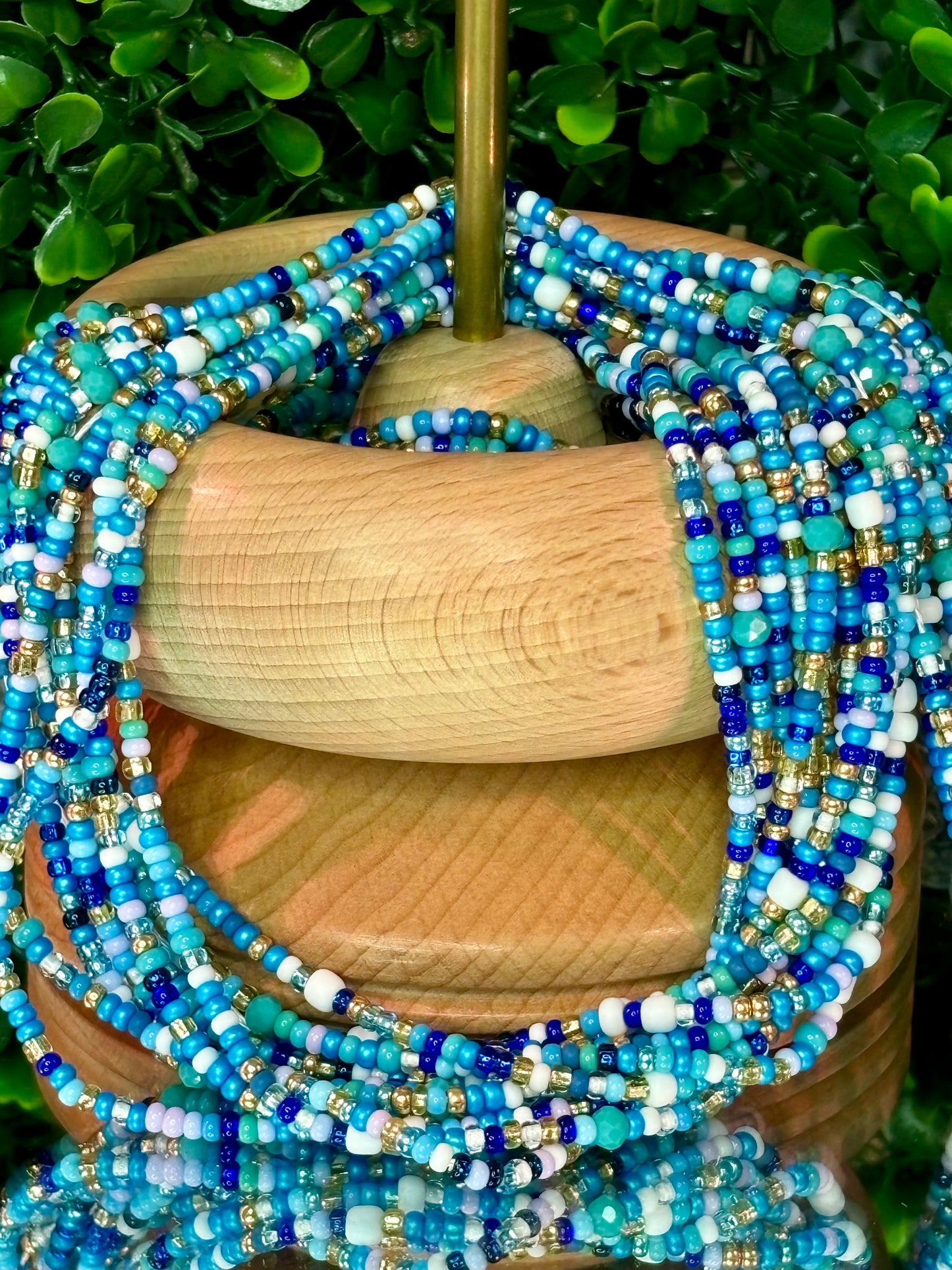 Mixed Color | 50 Shades of Blue Waistbead (Glow)