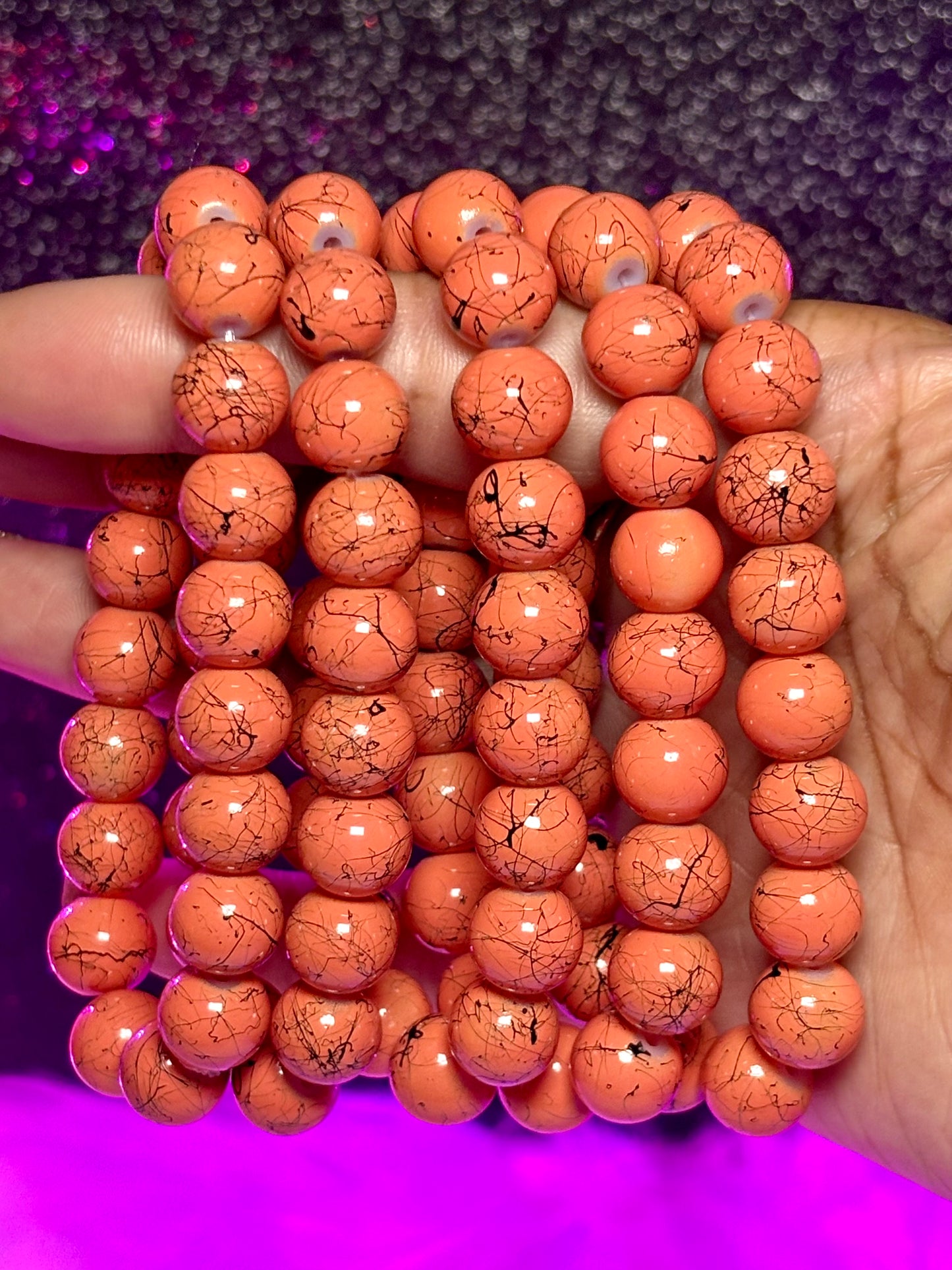 Pumkin Spice Beaded Bracelet (1pc)