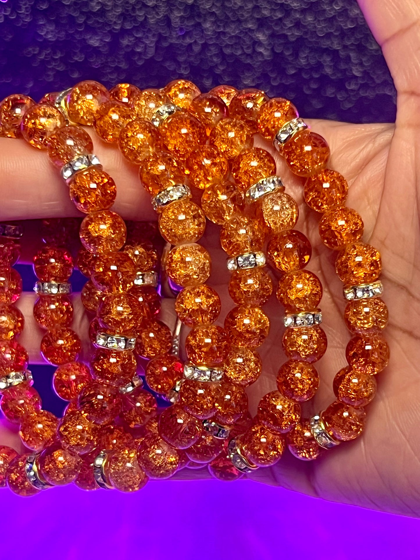 Cognac Beaded Bracelet (1pc)