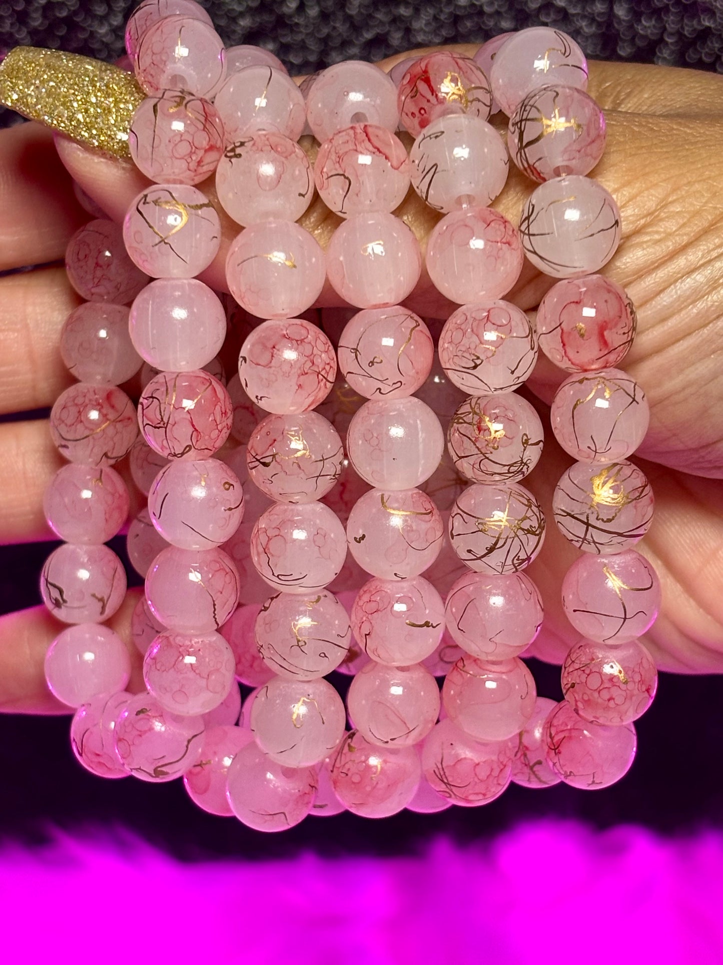 Rose Beaded Bracelet (1pc)