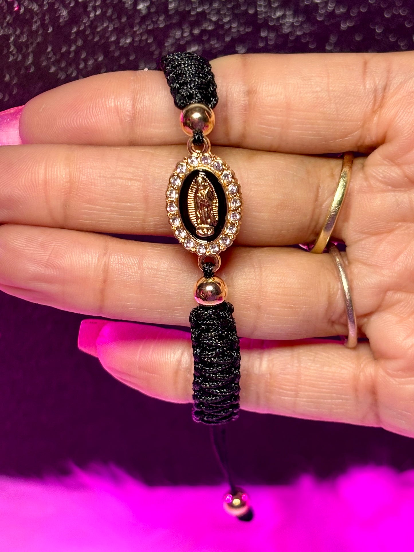 Macrame Virgin Mary Bracelet (1pc)