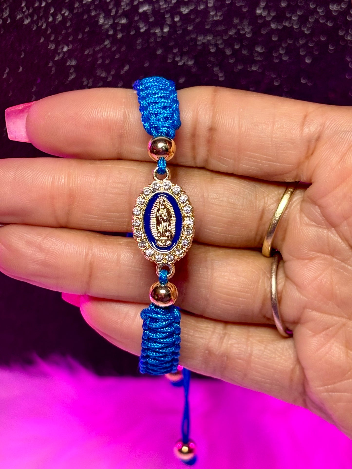 Pulsera Virgen María Macramé (1ud)