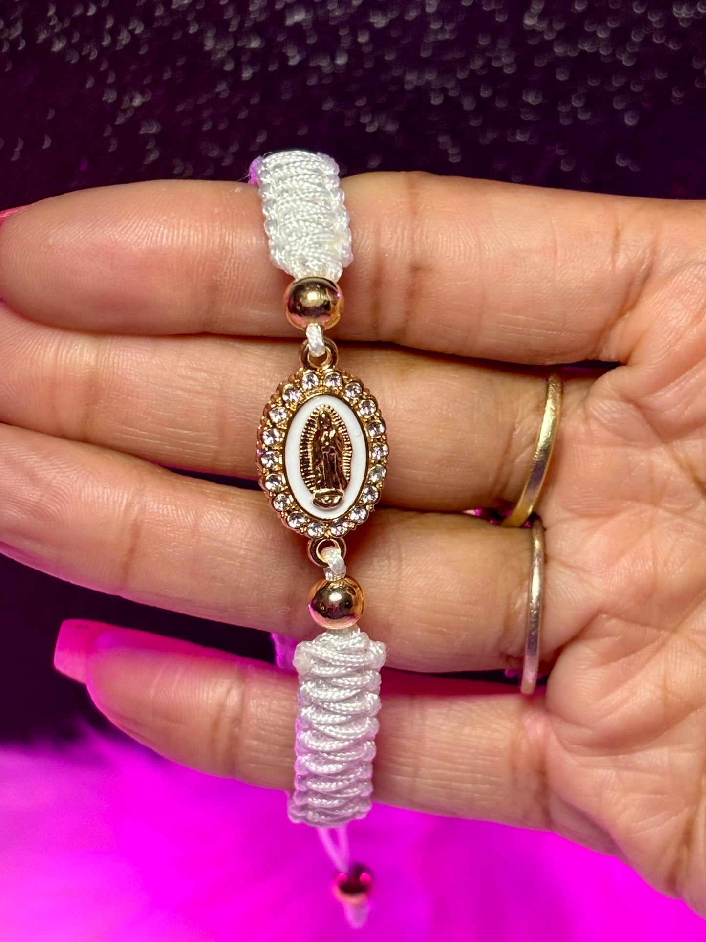 Macrame Virgin Mary Bracelet (1pc)