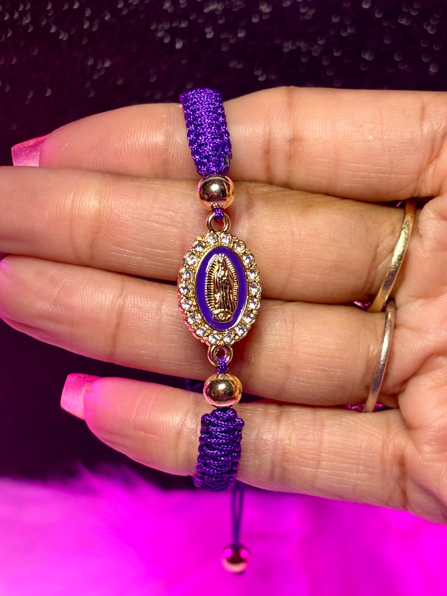 Macrame Virgin Mary Bracelet (1pc)