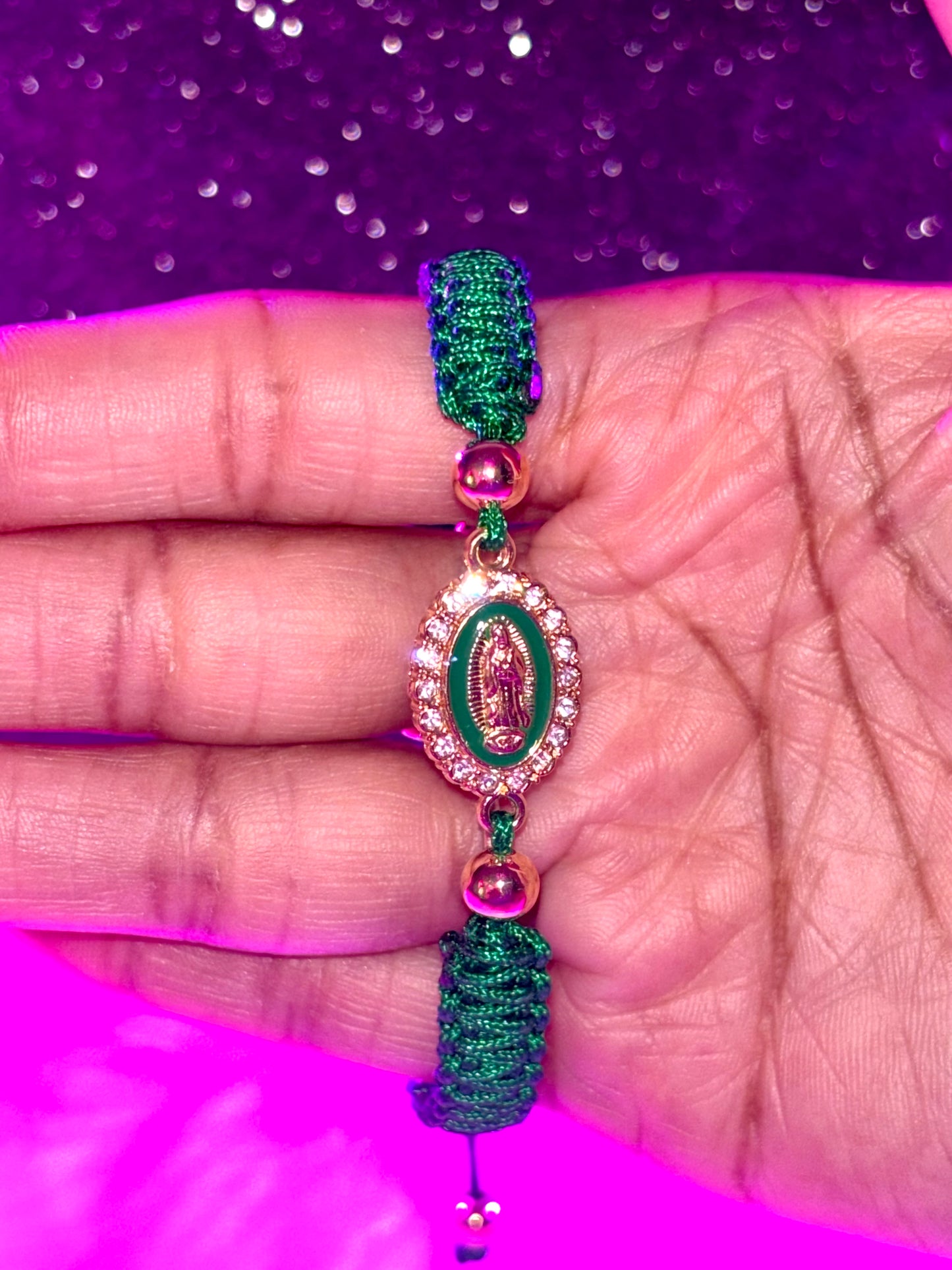 Pulsera Virgen María Macramé (1ud)