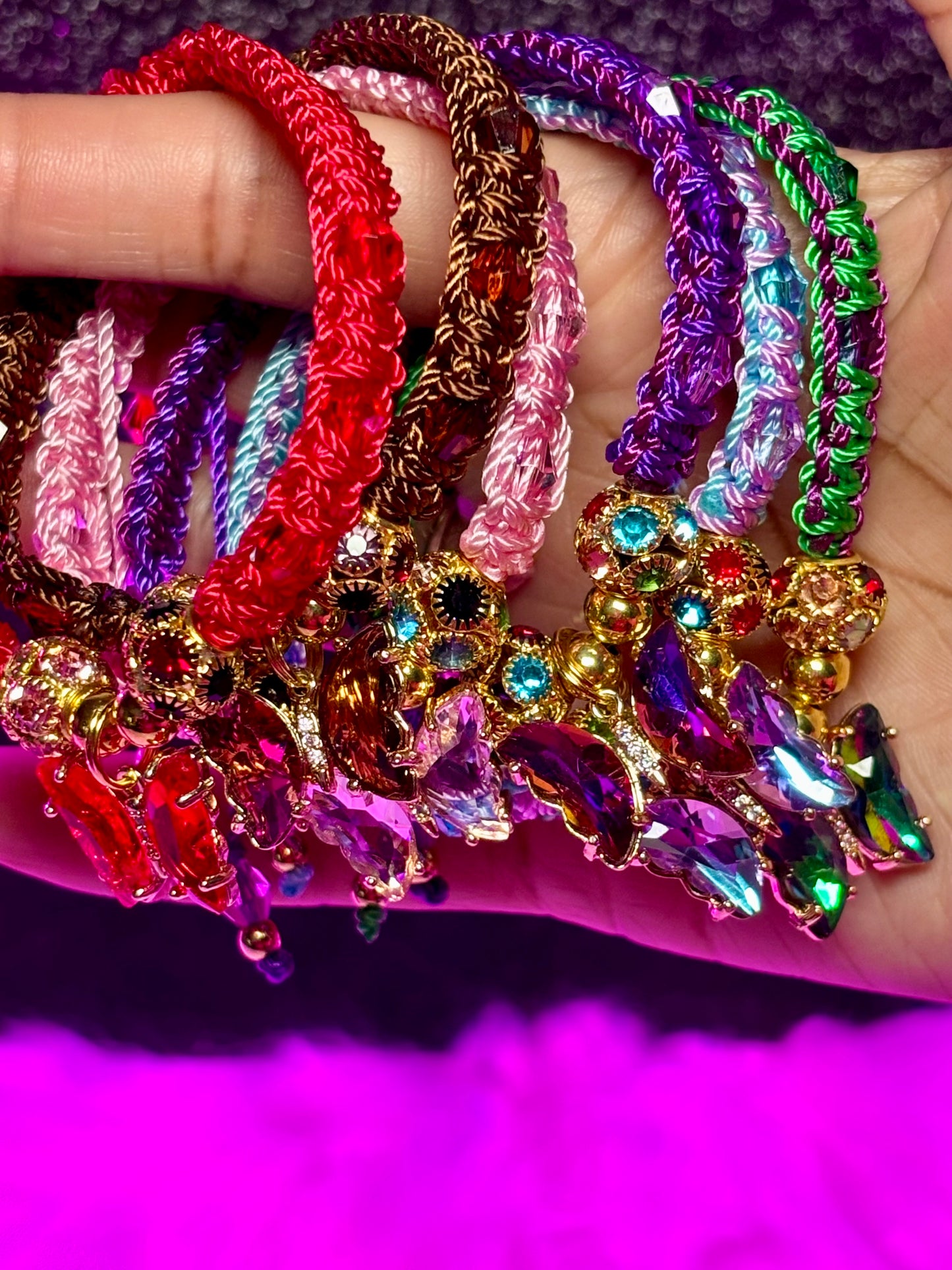 Pulseras de mariposa de macramé (1ud)