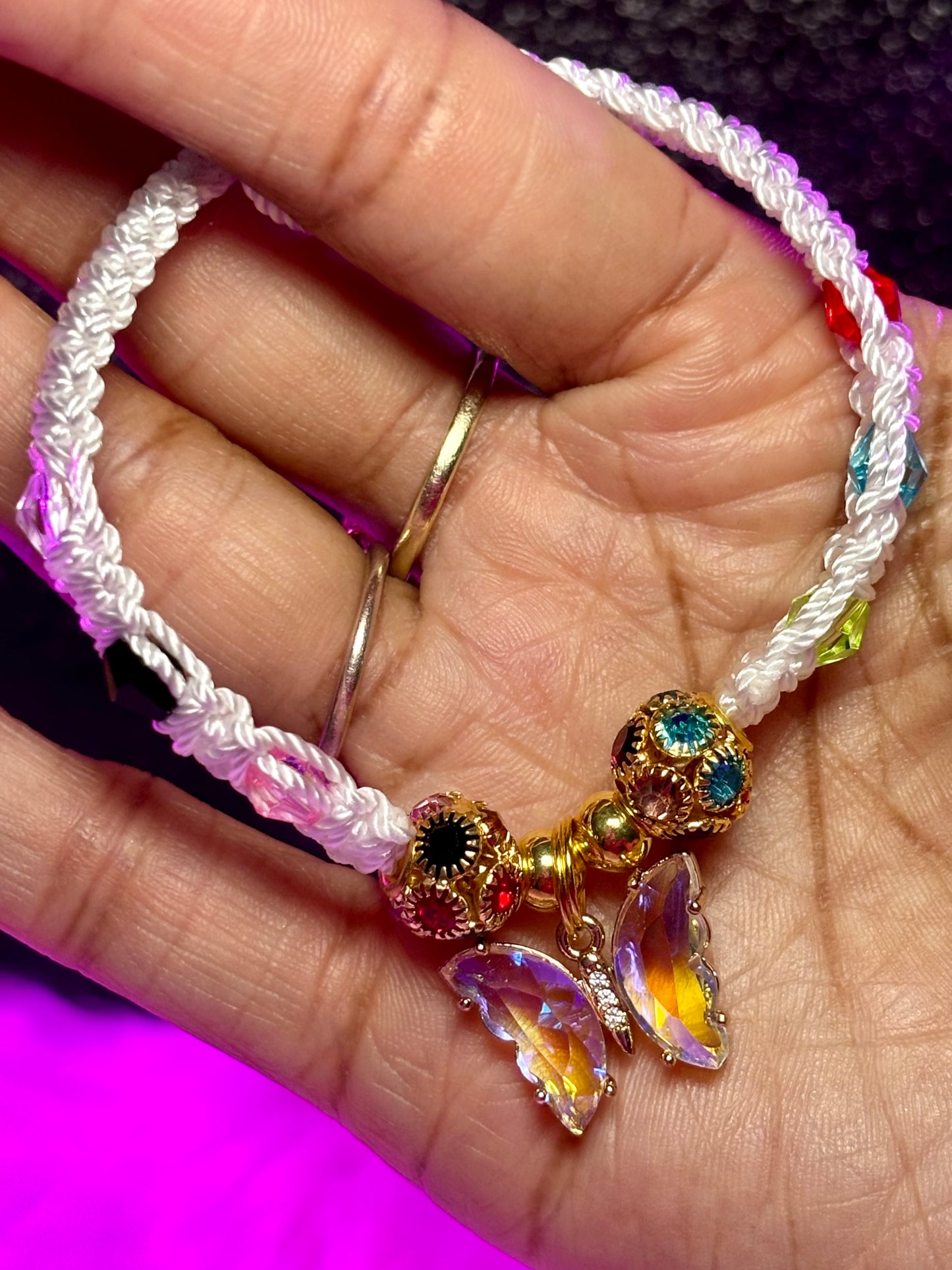 Pulseras de mariposa de macramé (1ud)