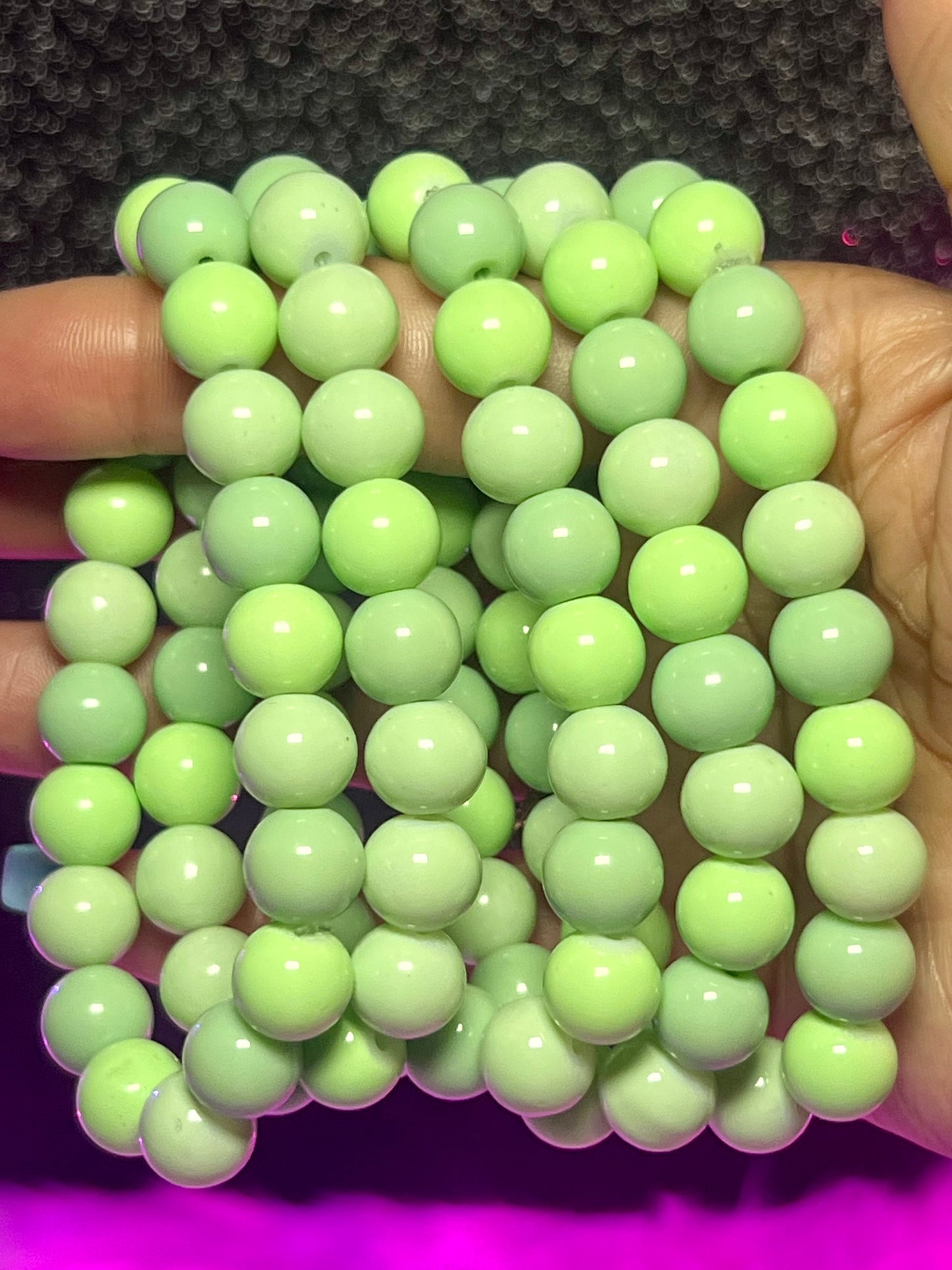 Pulsera con cuentas de melón y pepino (1 pieza)