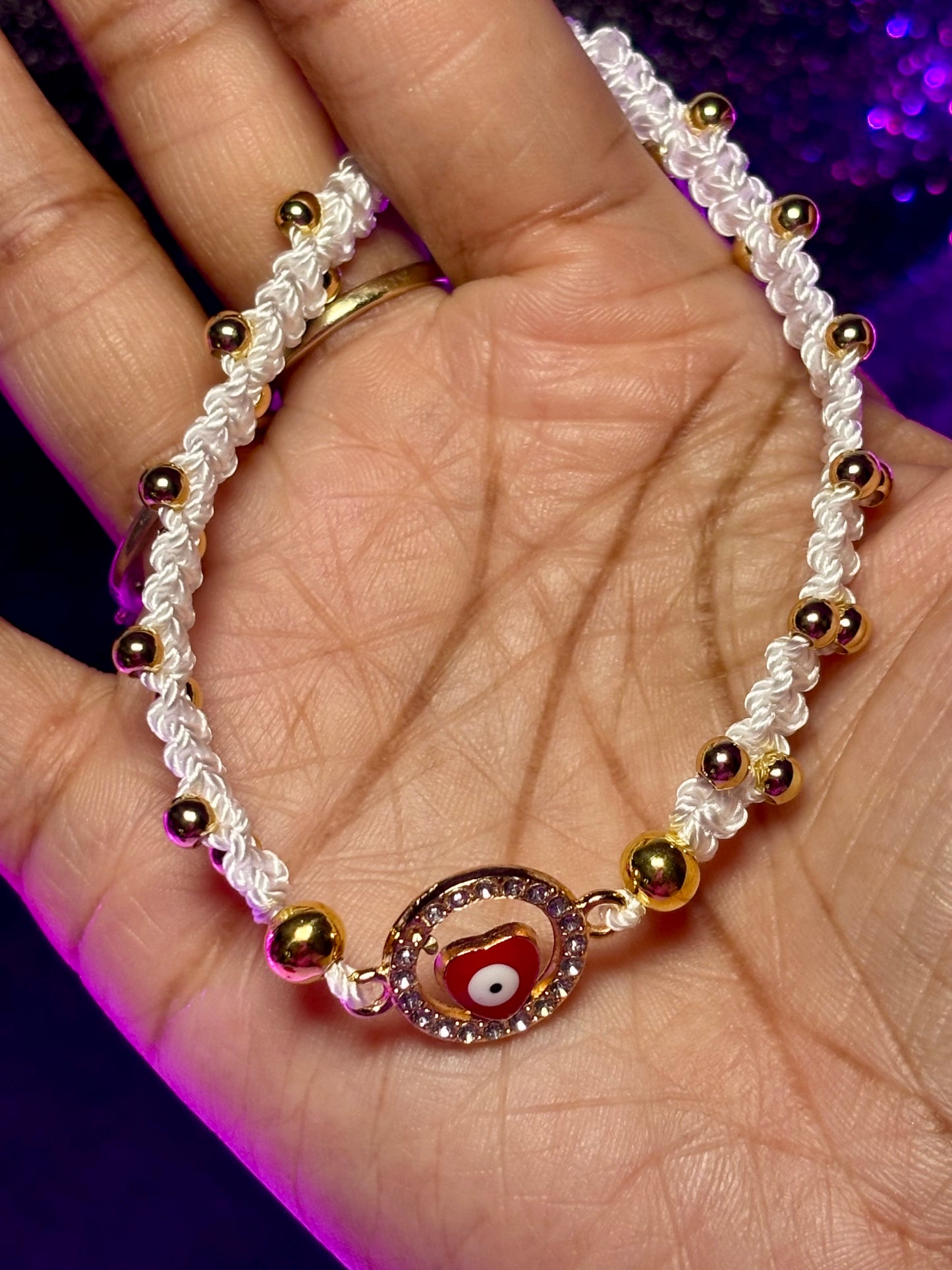 Macrame Evil Eye Bracelet (1pc)