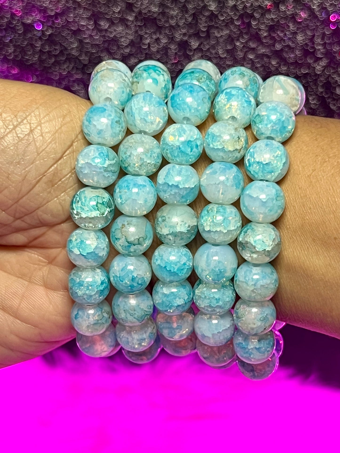 Pulsera con cuentas bajo el mar (1 pieza)