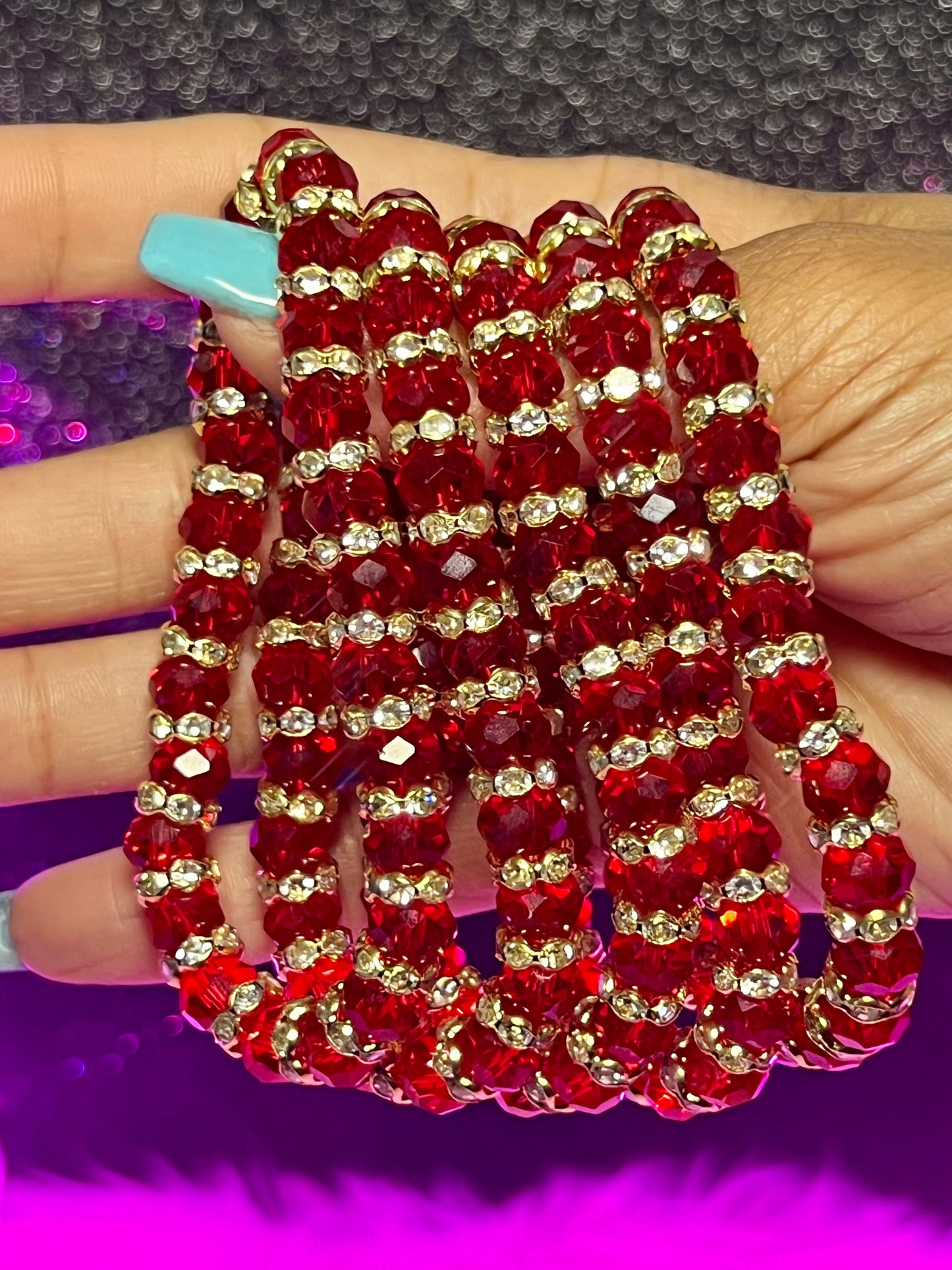 Pulsera con cuentas de sangría (1 pieza)