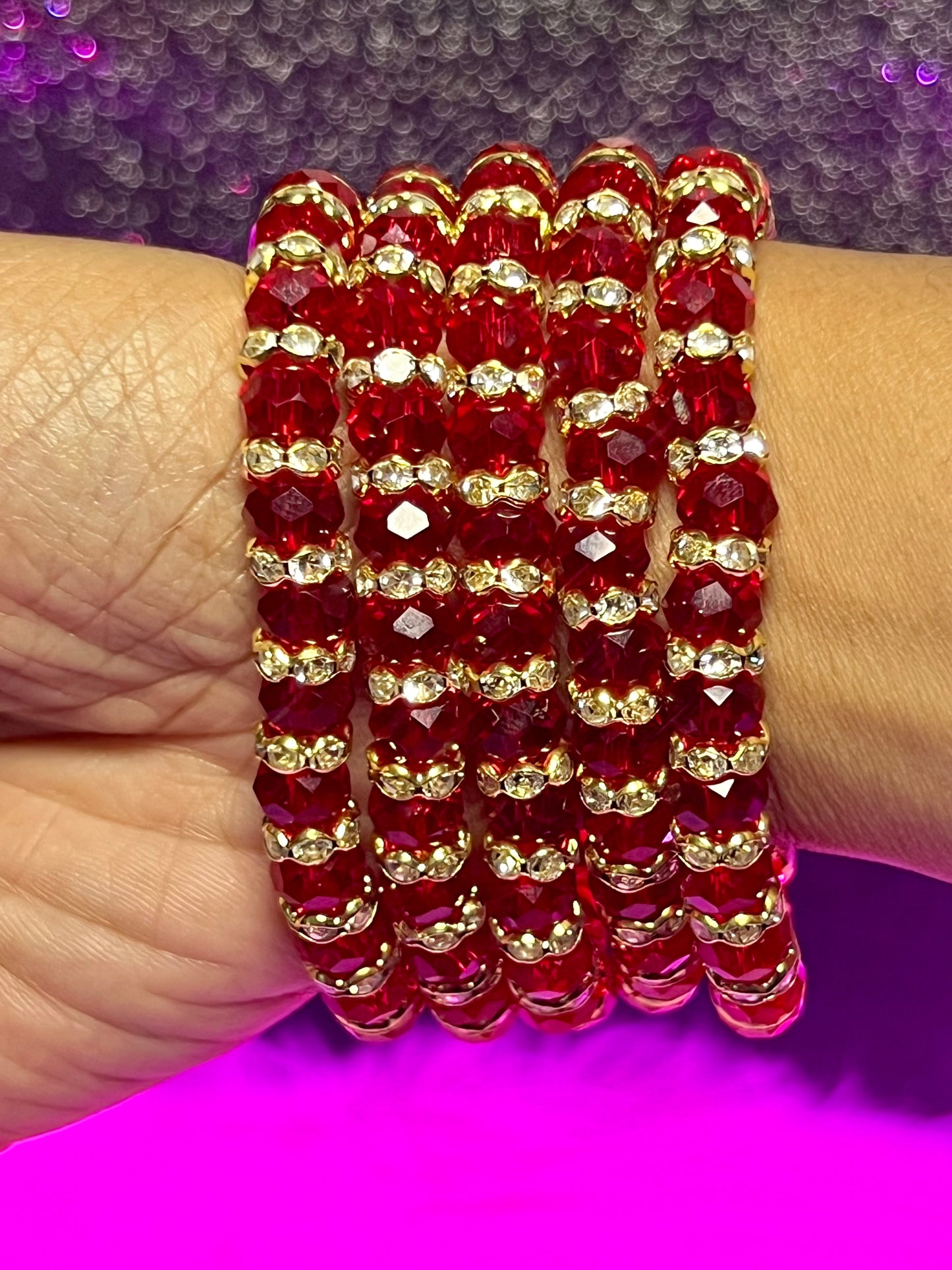 Pulsera con cuentas de sangría (1 pieza)