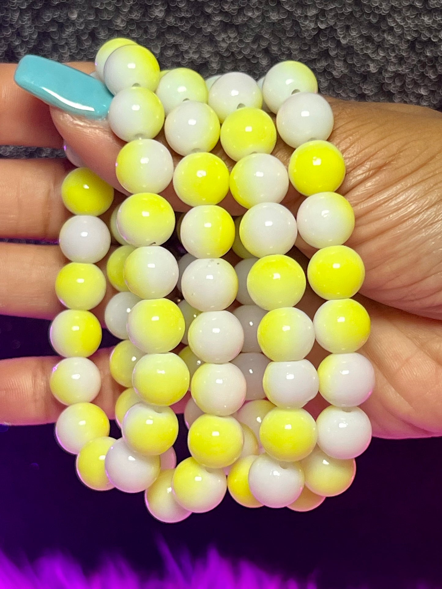 Lemon Pound Cake Beaded Bracelet (1pc)