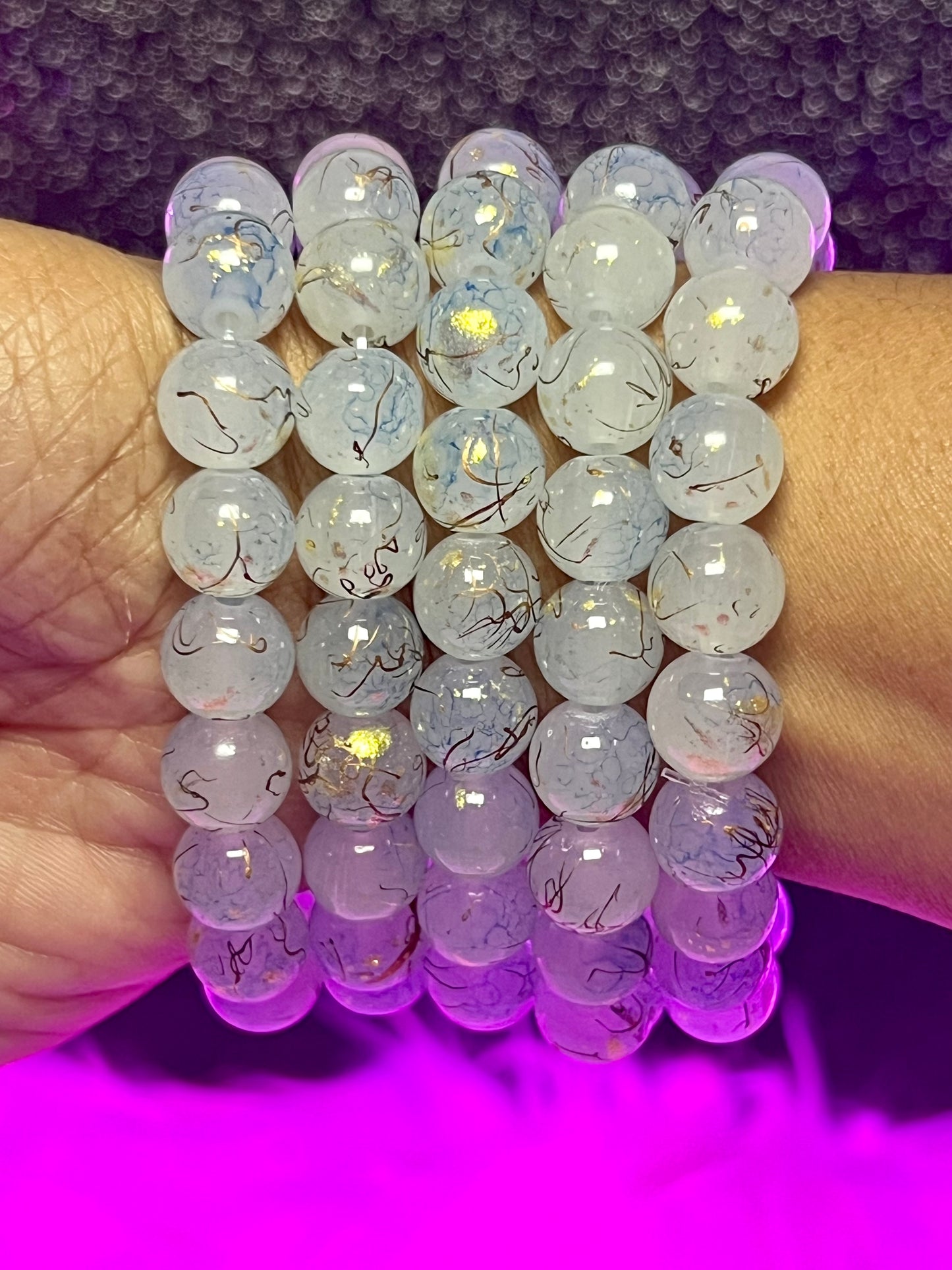 Pulsera con cuentas de glaciar (1 pieza)