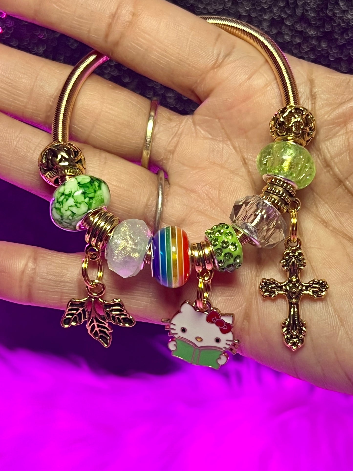 Pulseras con dijes | Pulsera elástica de personajes