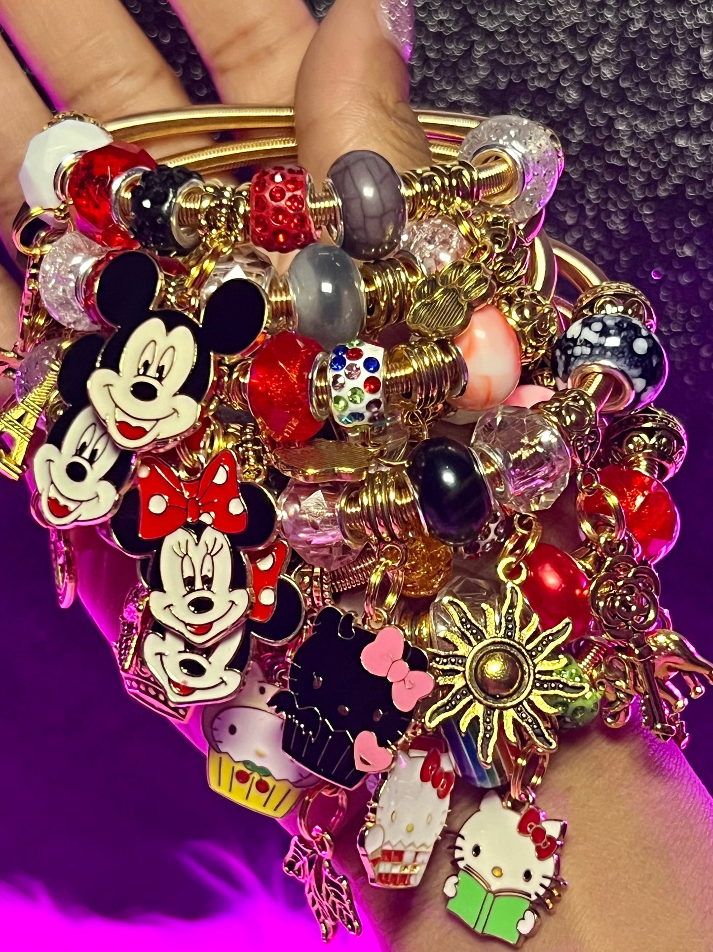 Pulseras con dijes | Pulsera elástica de personajes