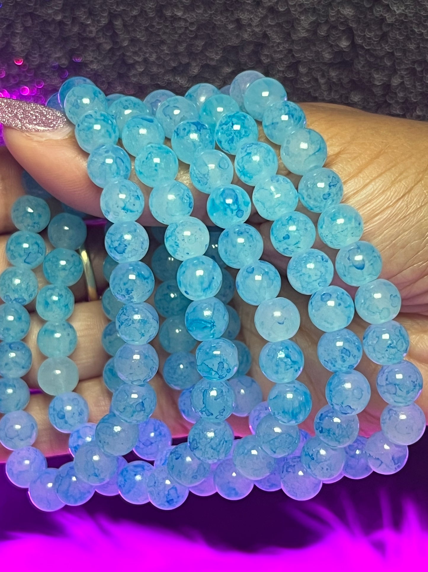 Blue Sand Beaded Bracelet (1pc)