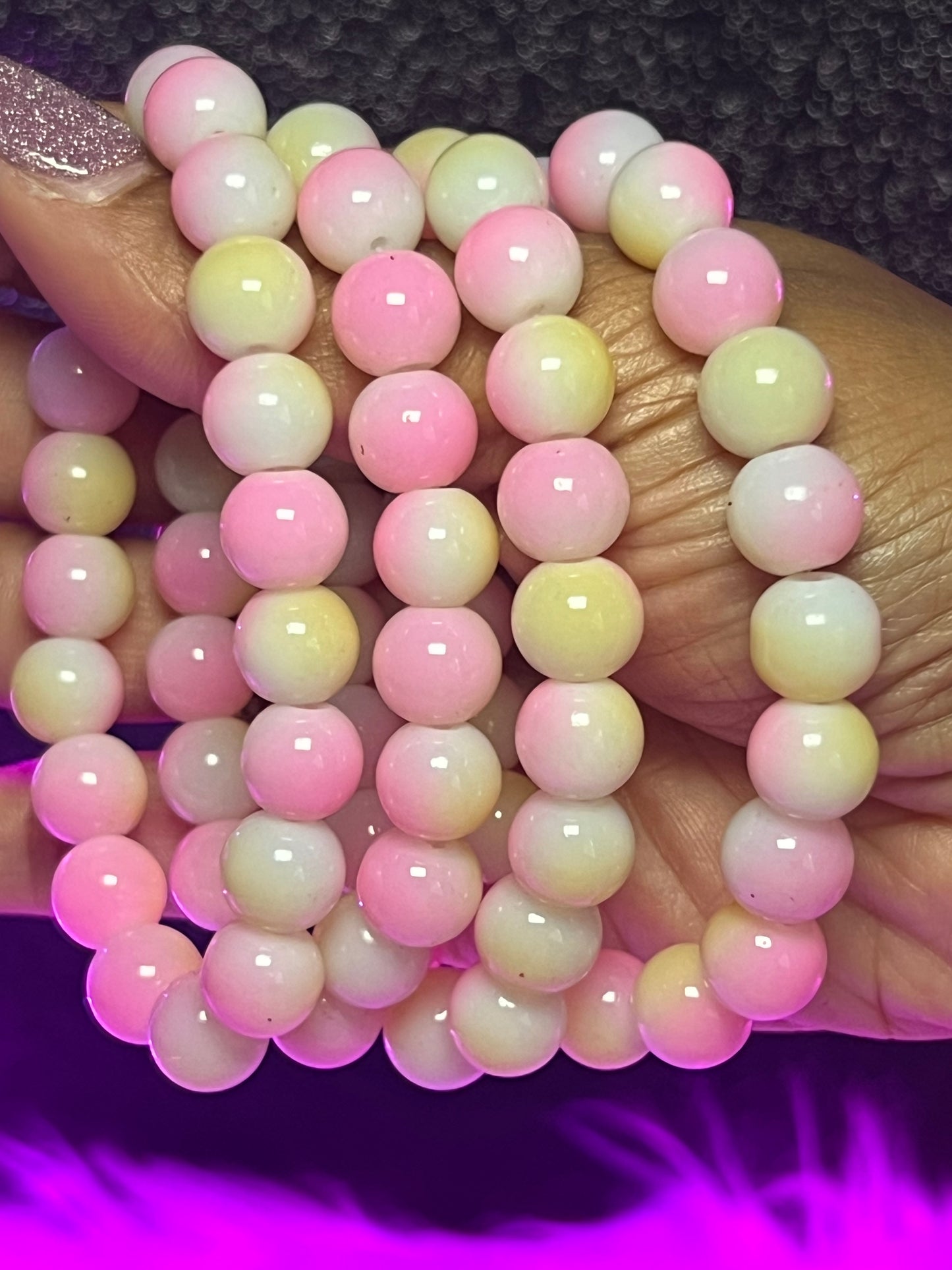 Pulsera con cuentas de Tarta de Fresa (1 pieza)