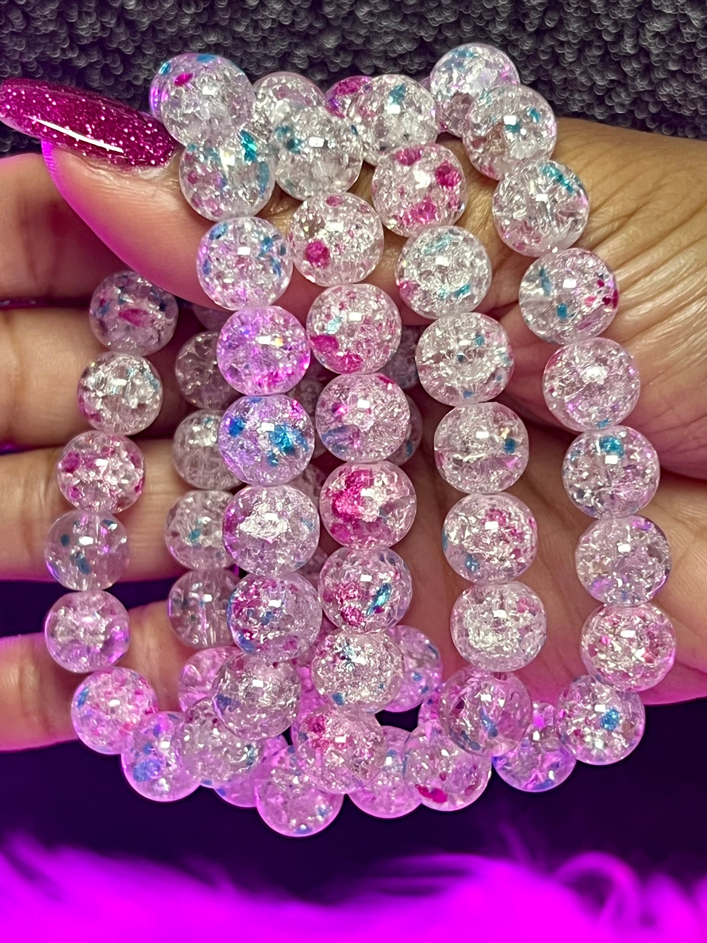 Pulsera de cuentas de algodón dulce (1 pieza)