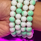 Pulsera de cuentas doble menta (1 pieza)