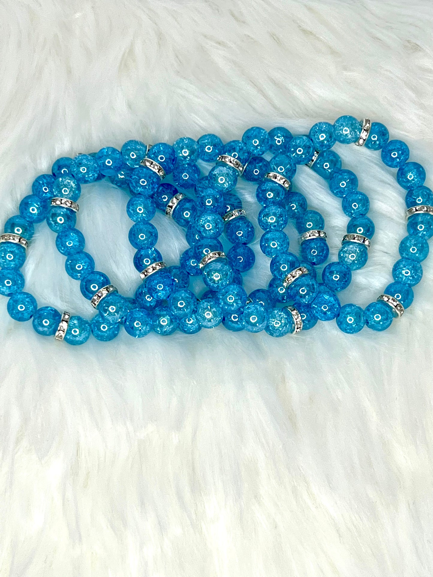 Pulsera con cuentas de cielos azules