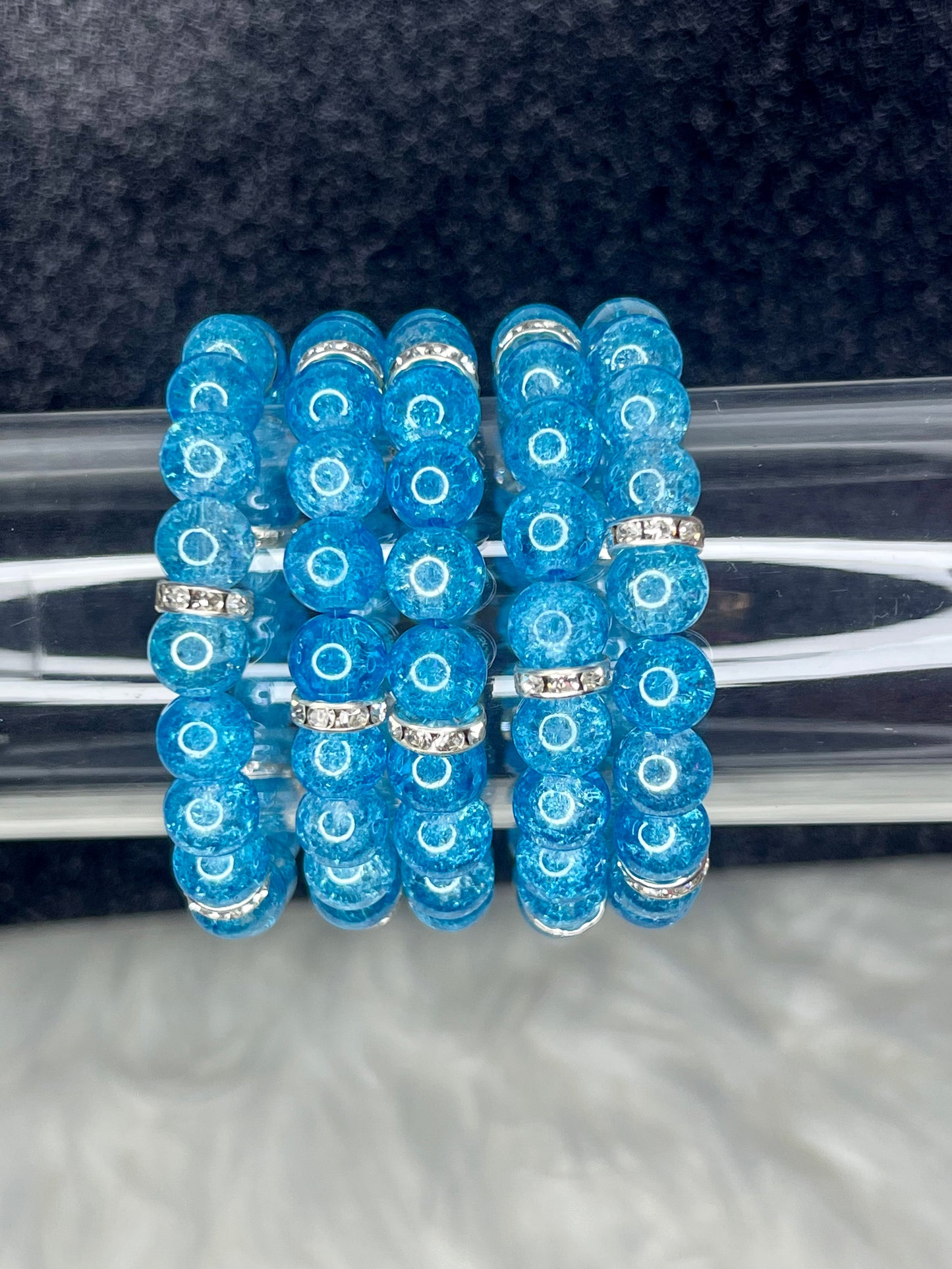 Pulsera con cuentas de cielos azules