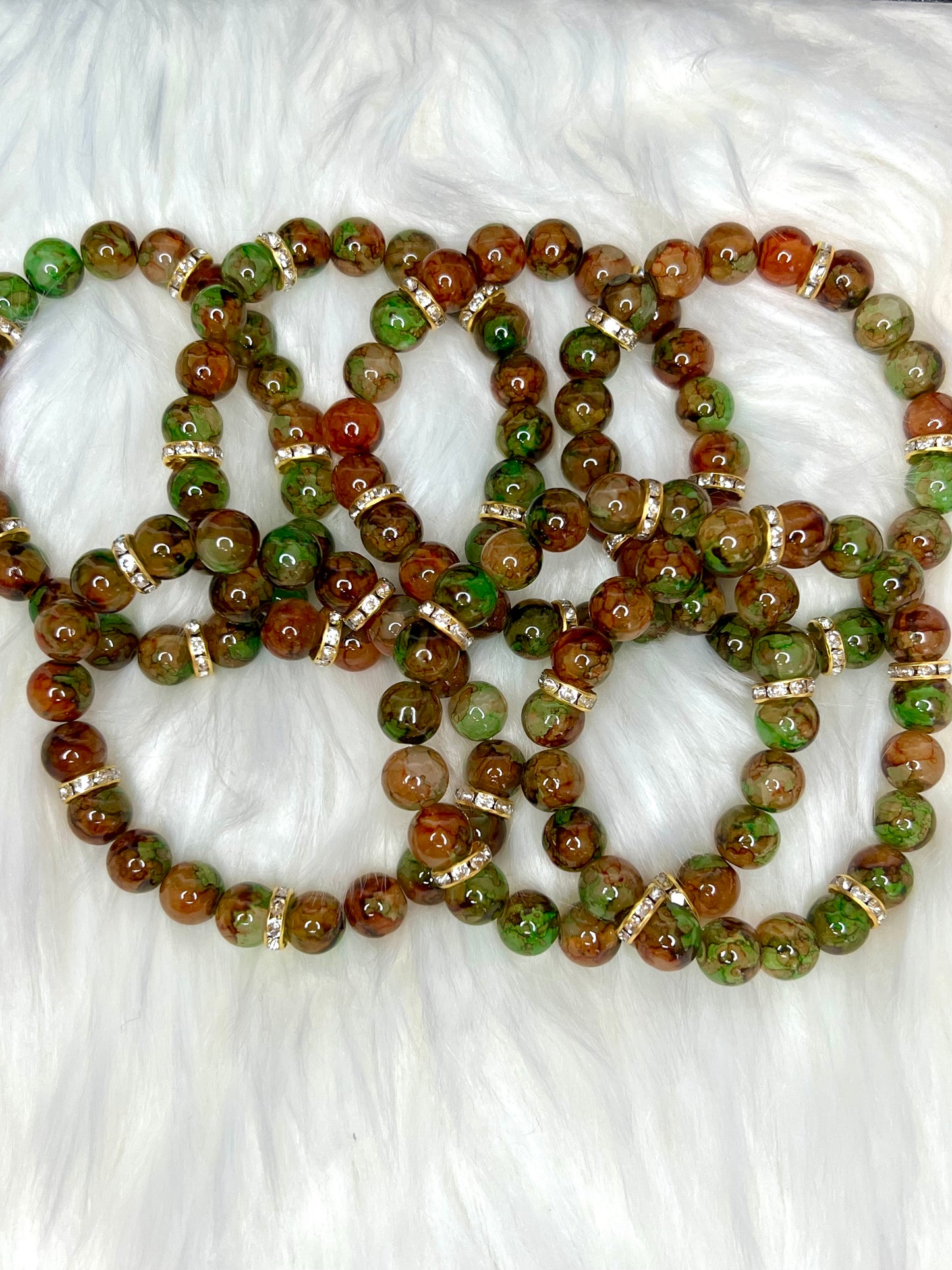 Camouflage Beaded Bracelet