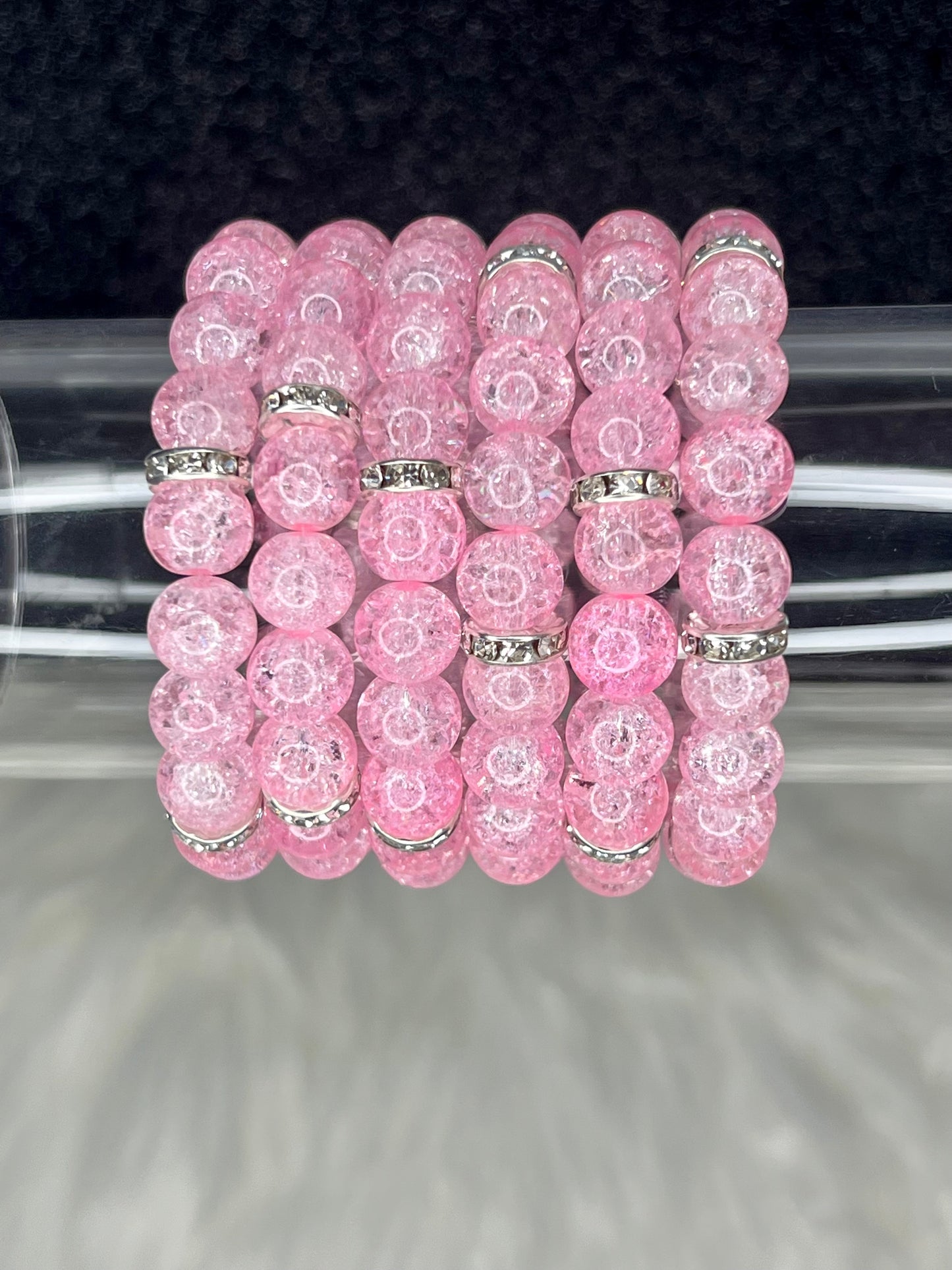 Pulsera de cuentas rosa de Kitty Poppin