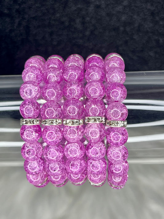 Lilac Beaded Bracelet