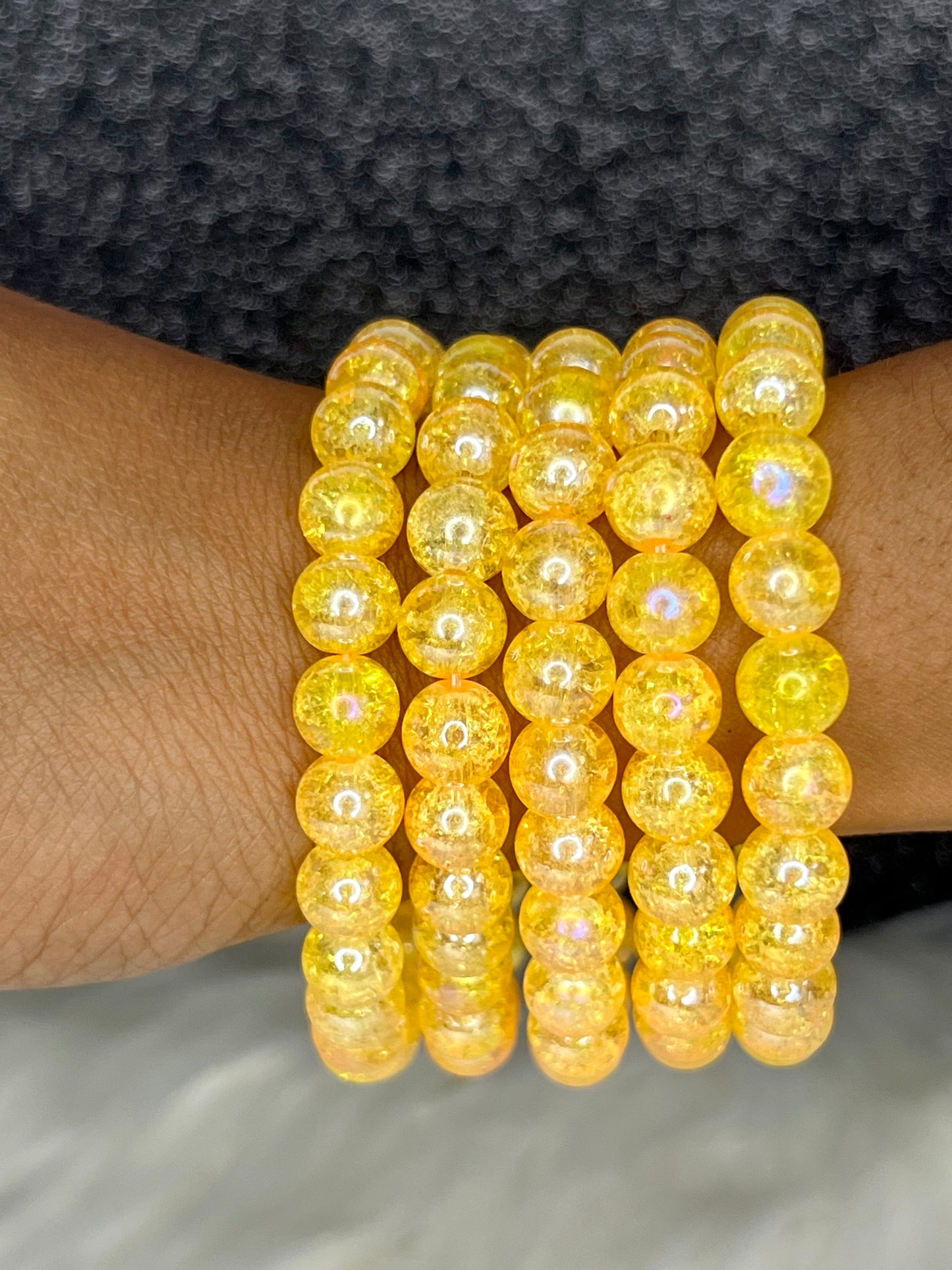 Lemon Head Beaded Bracelet