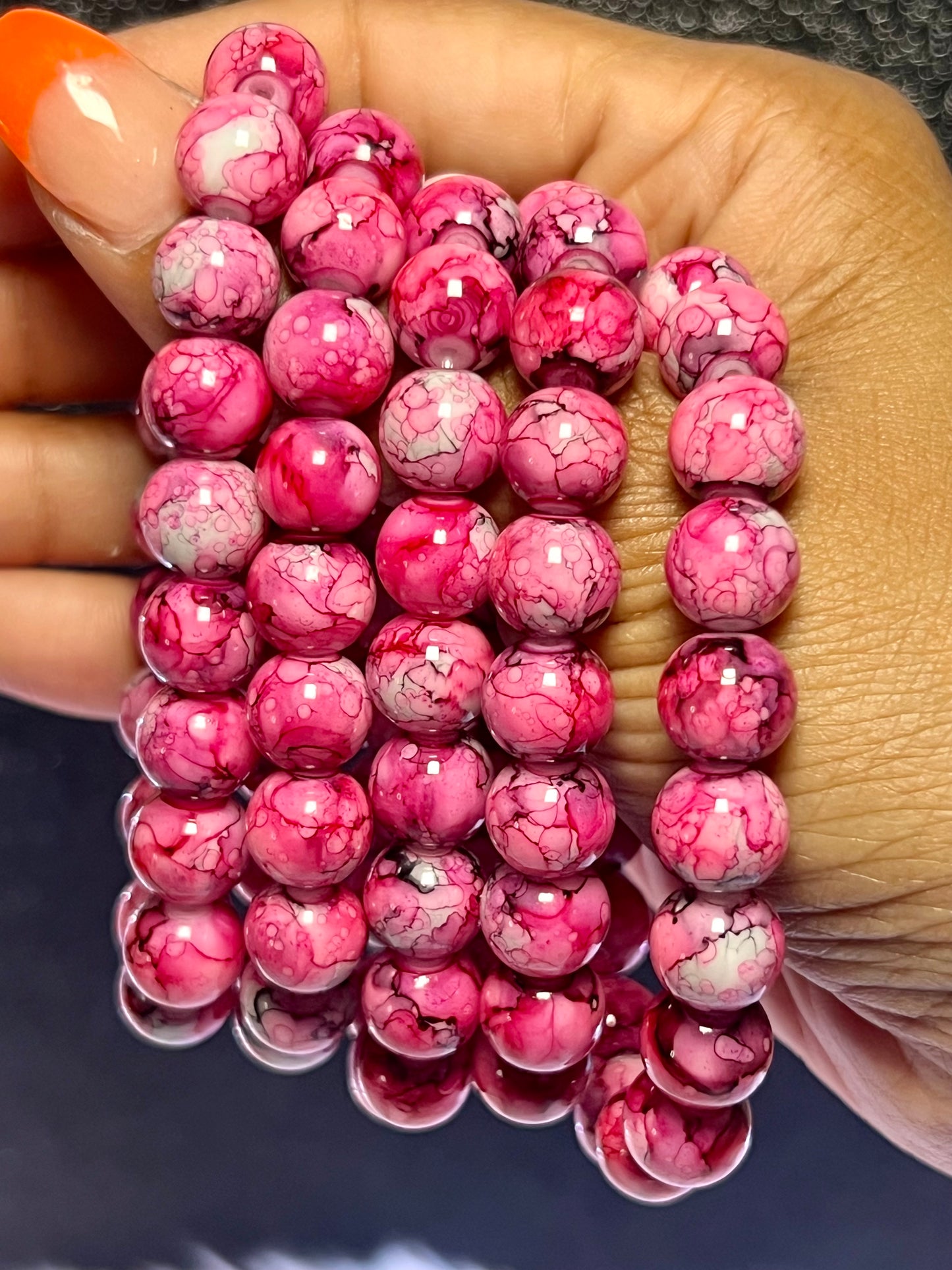 Cranberry Beaded Bracelet