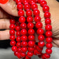 Pulsera con cuentas rojo cereza (1 pieza)