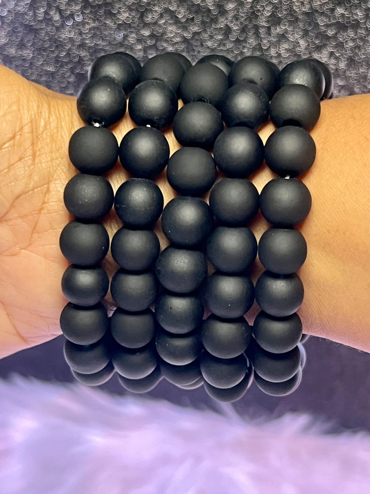 Ebony (1pc) Beaded Bracelet