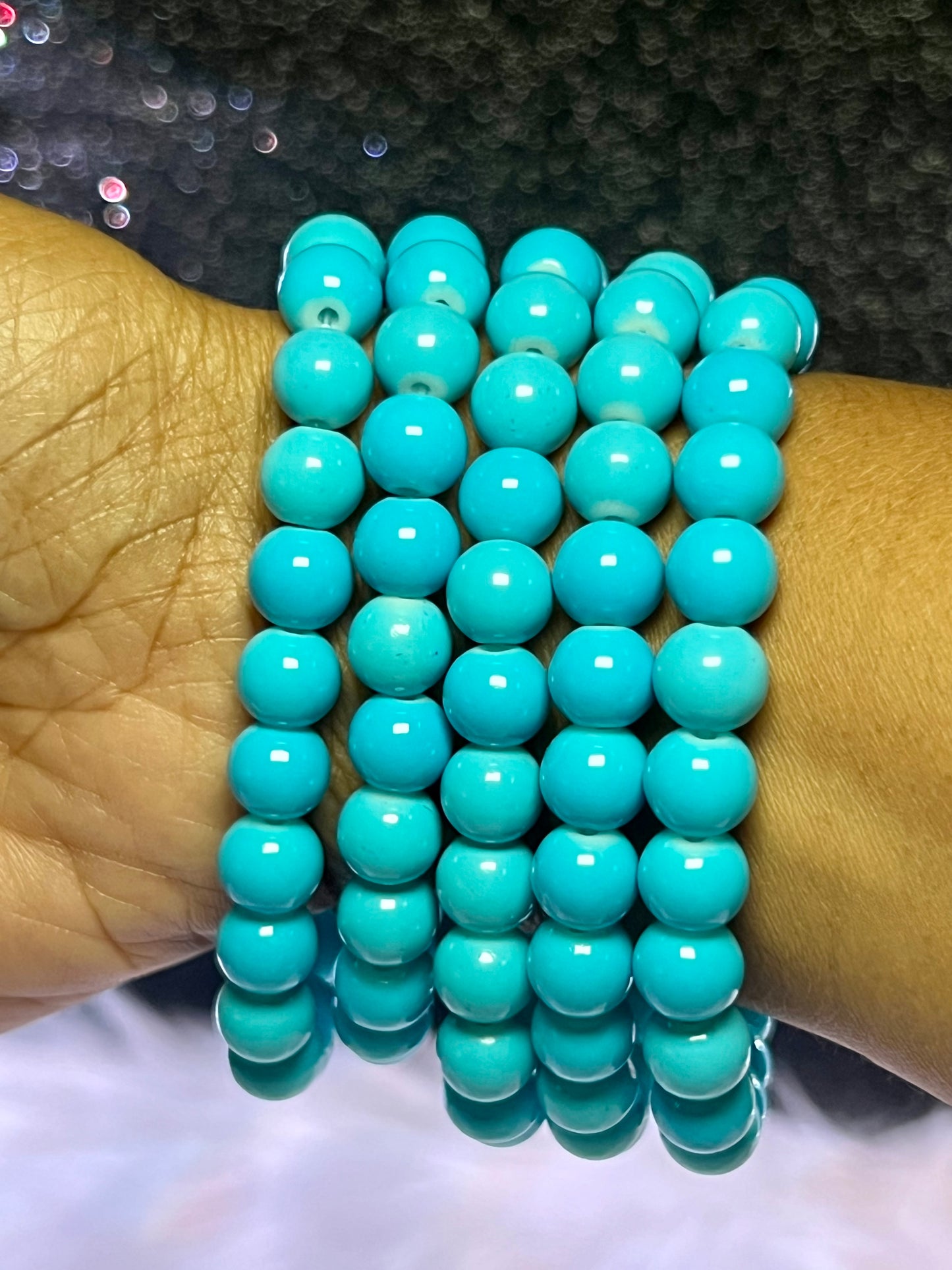 Pulsera de cuentas azul tiffanie (1 pieza)