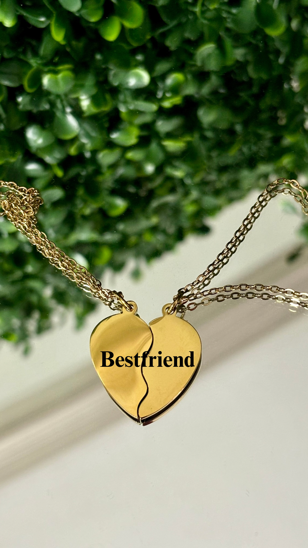 Engrave |Personalize Double Heart BFF/Couple Necklace